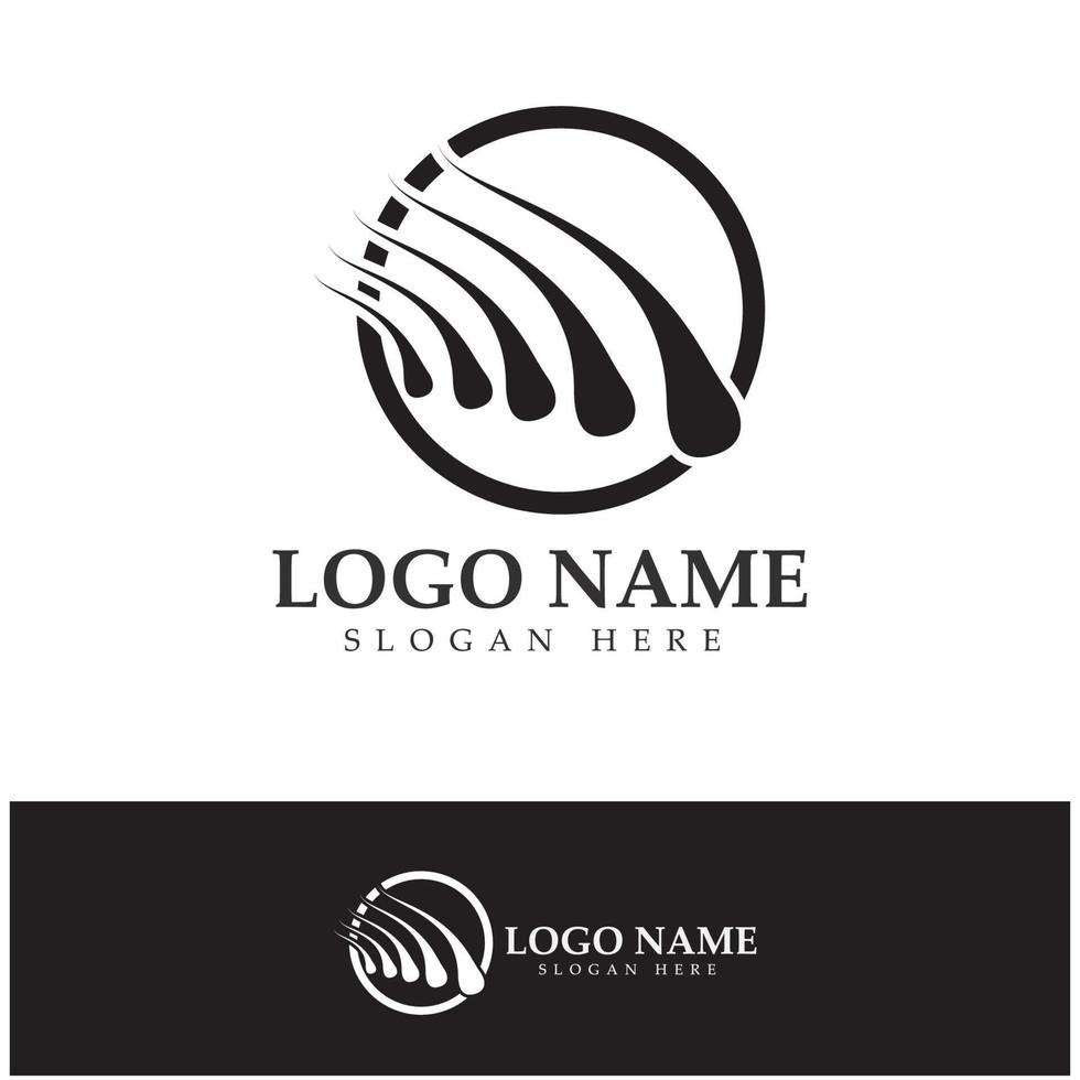 Hair treatment logo hair transplantation logo,removal logo vector image design illustration