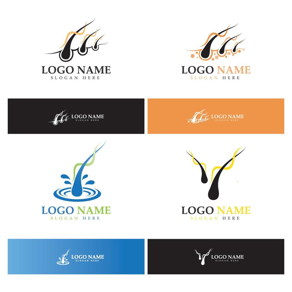 Hair treatment logo hair transplantation logo,removal logo vector image design illustration