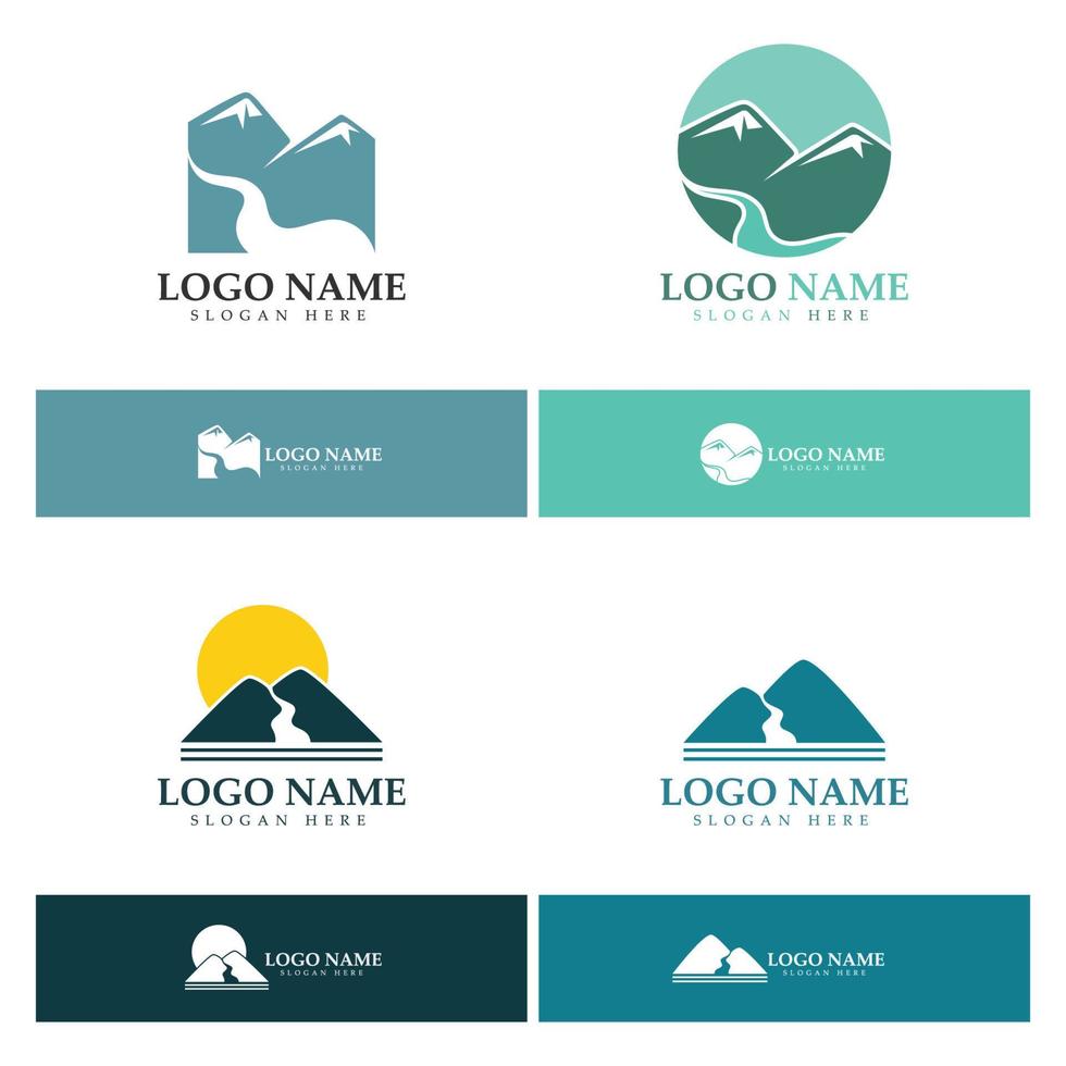 River logo Logo vector icon illustration design template