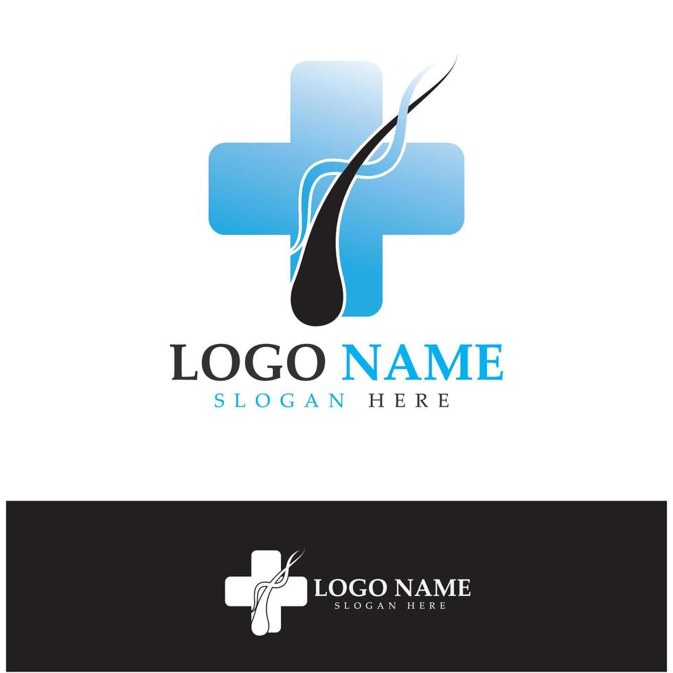 Hair treatment logo hair transplantation logo,removal logo vector image design illustration