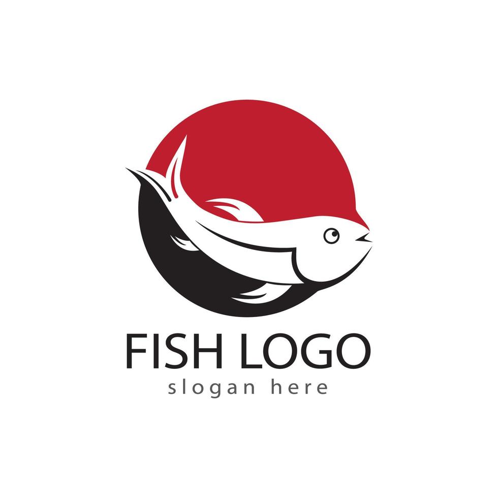 Fish logo template. Creative vector symbol