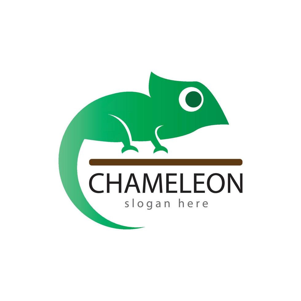 Lizard Chameleon Gecko animall logo and symbol vector illustration