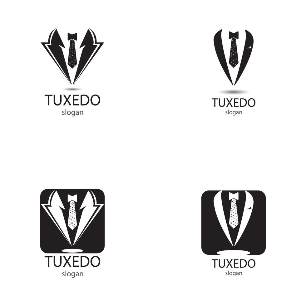 Tuxedo man logo design vector template