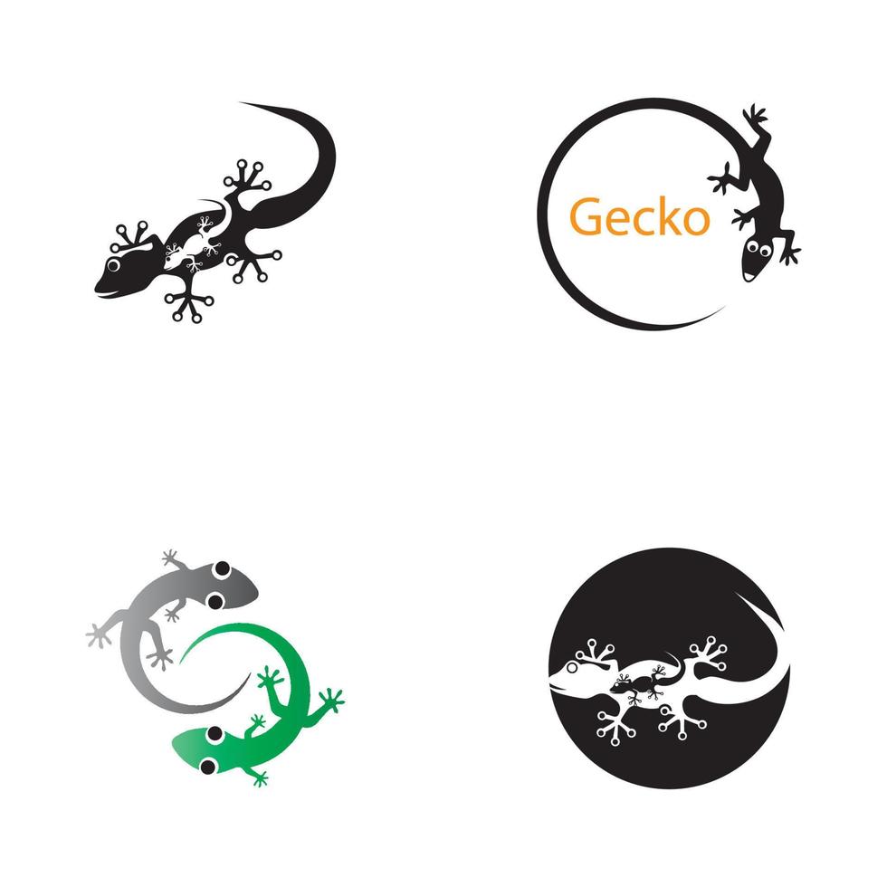 lagarto camaleón gecko animall logo y símbolo vector ilustración