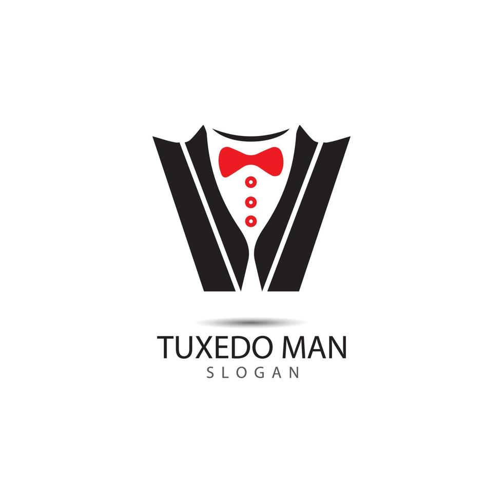 Tuxedo man logo design vector template