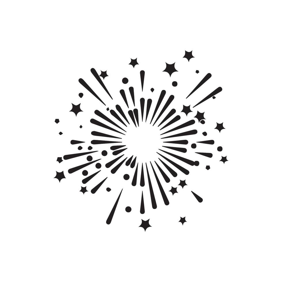 Firework vector icon illustration design template