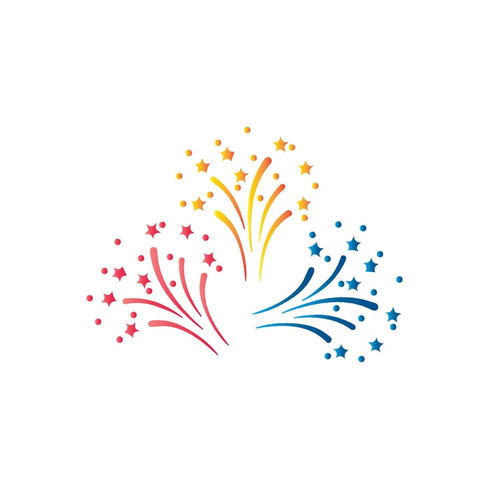 Firework vector icon illustration design template