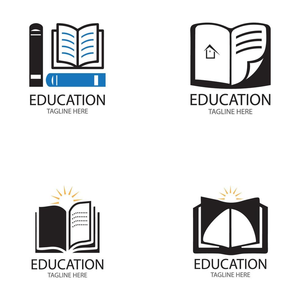 Book Education Logo Template vector illustration design