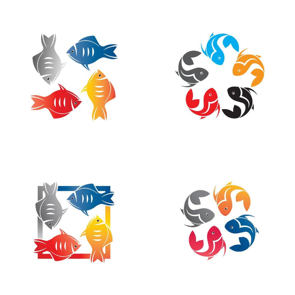 Fish logo template. Creative vector symbol