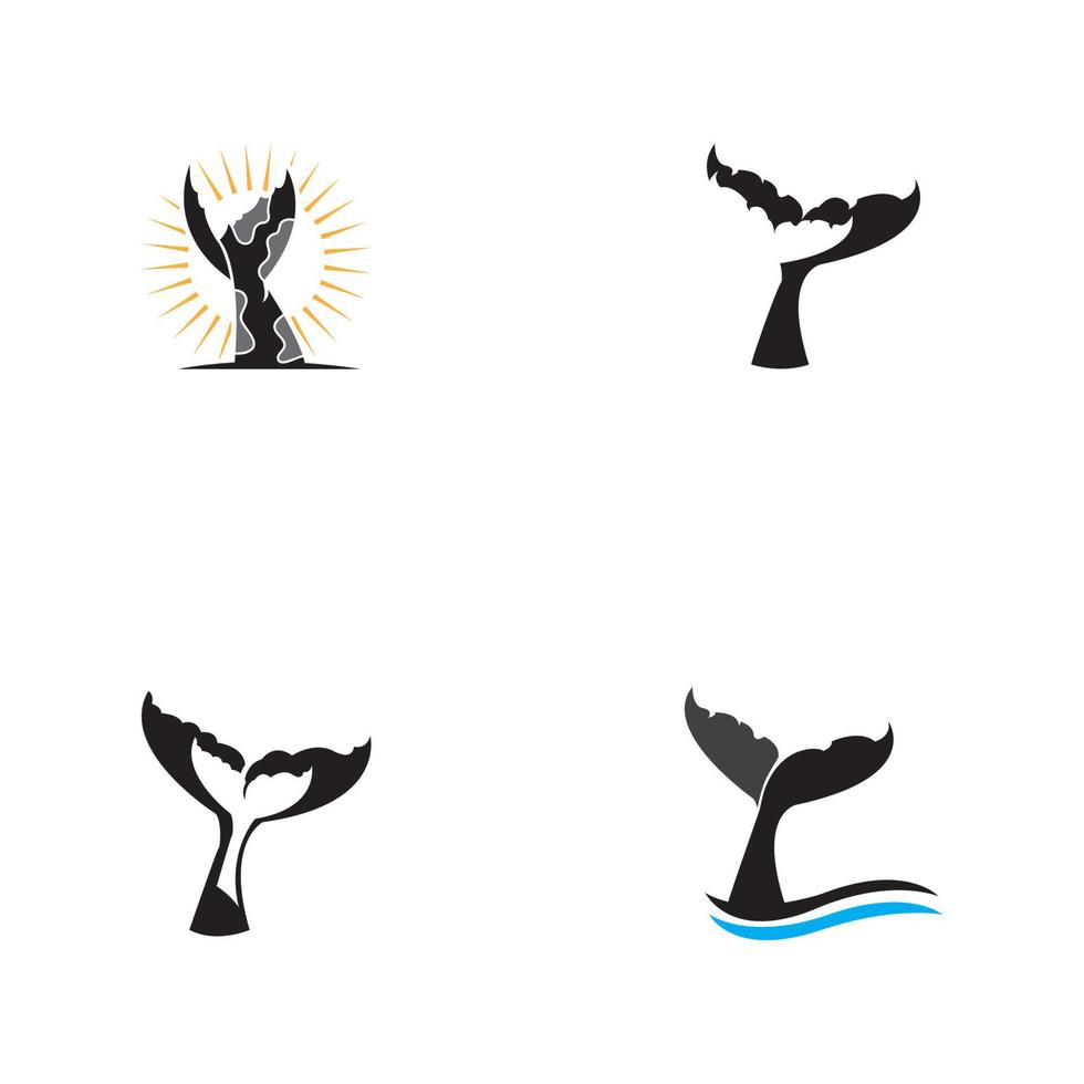 Whale tail icon vector illustration