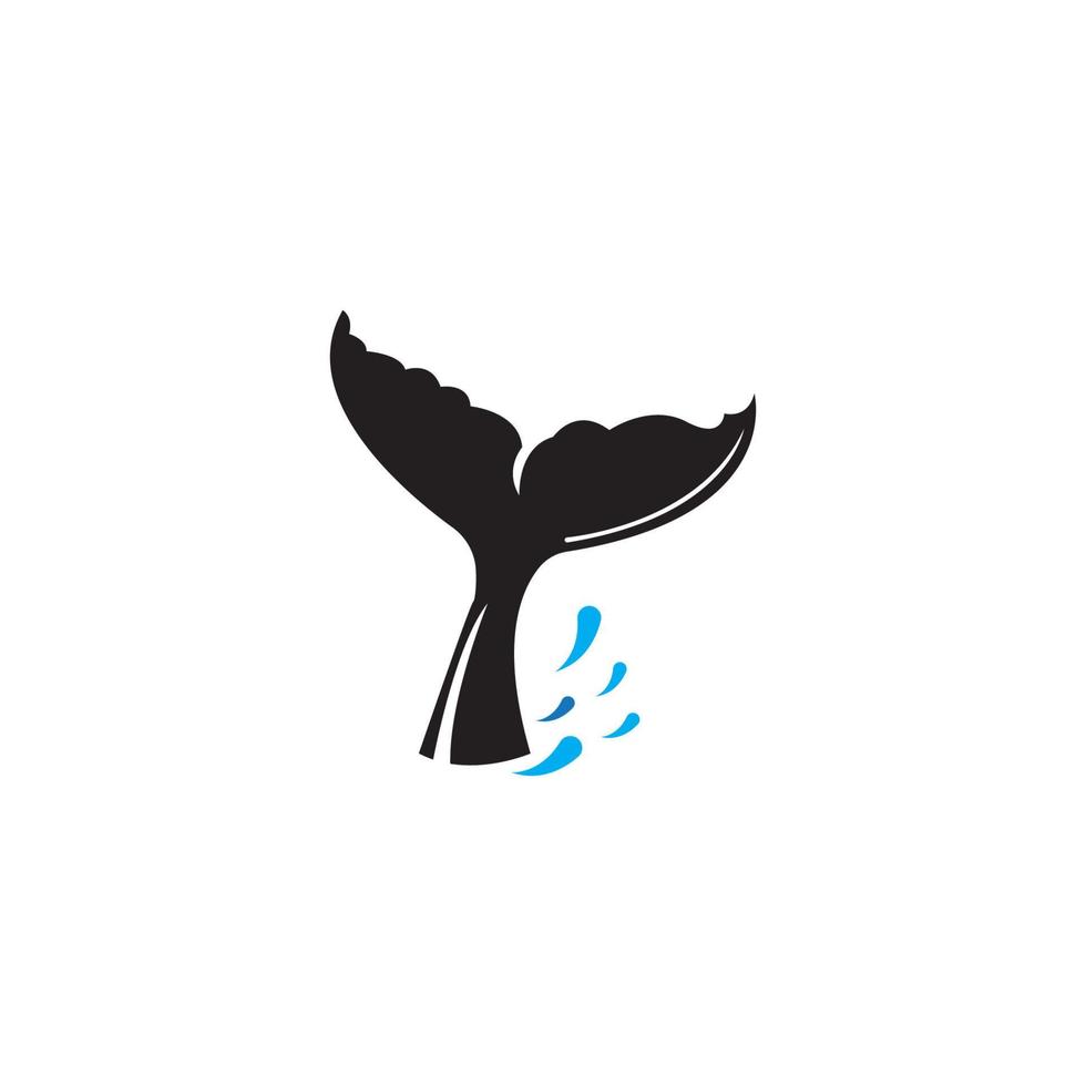 Whale tail icon vector illustration