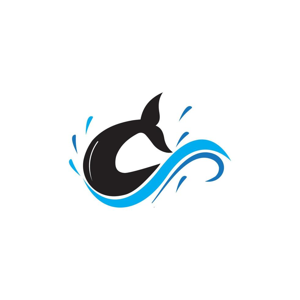 Whale tail icon vector illustration