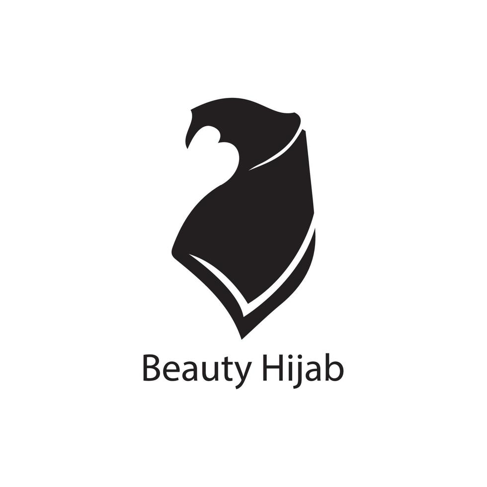 Muslimah hijab logo plantilla diseño ilustración vectorial vector