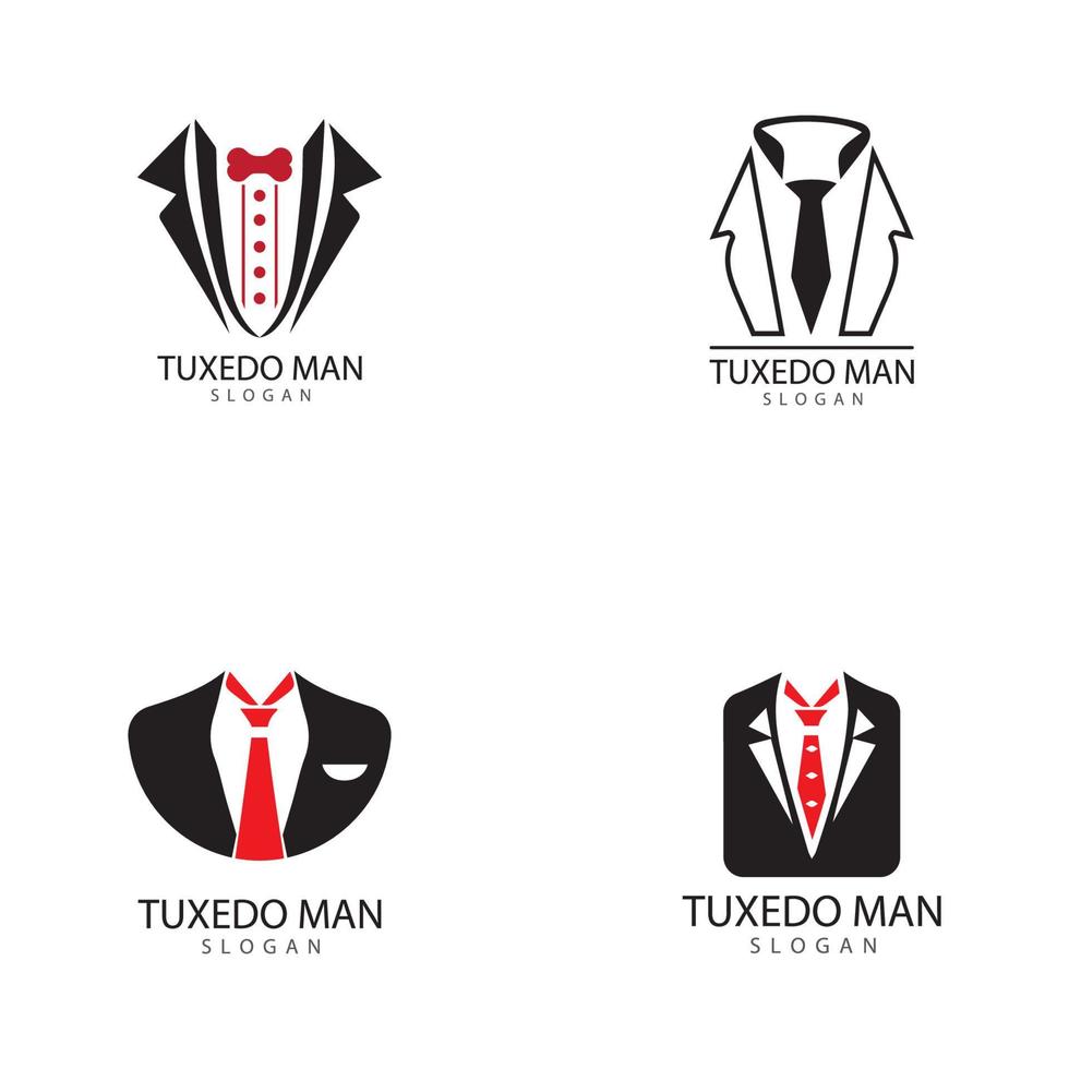 Tuxedo man logo design vector template