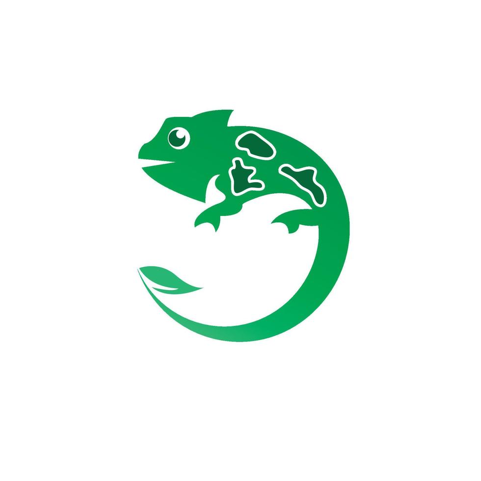 lagarto camaleón gecko animall logo y símbolo vector ilustración