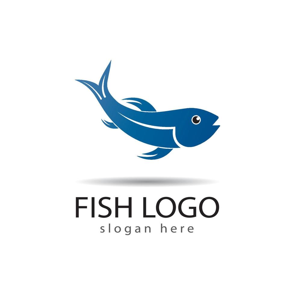 Fish logo template. Creative vector symbol