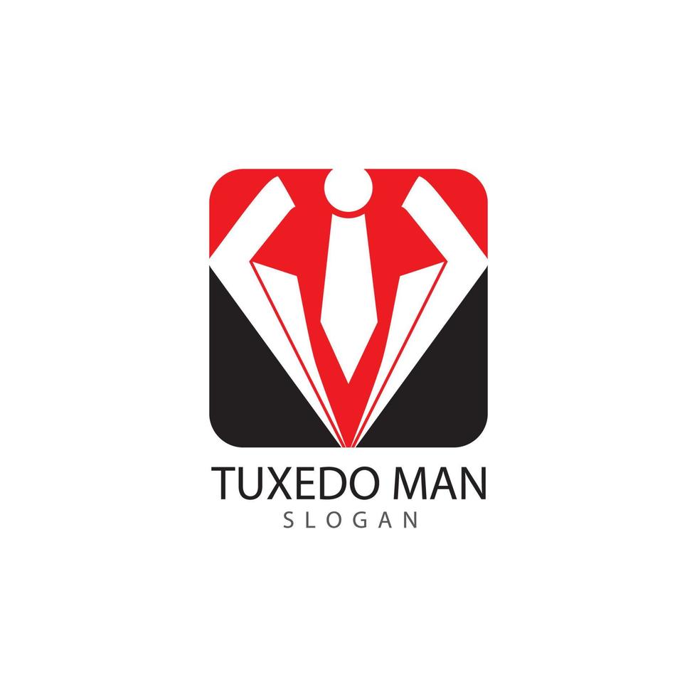 Tuxedo man logo design vector template