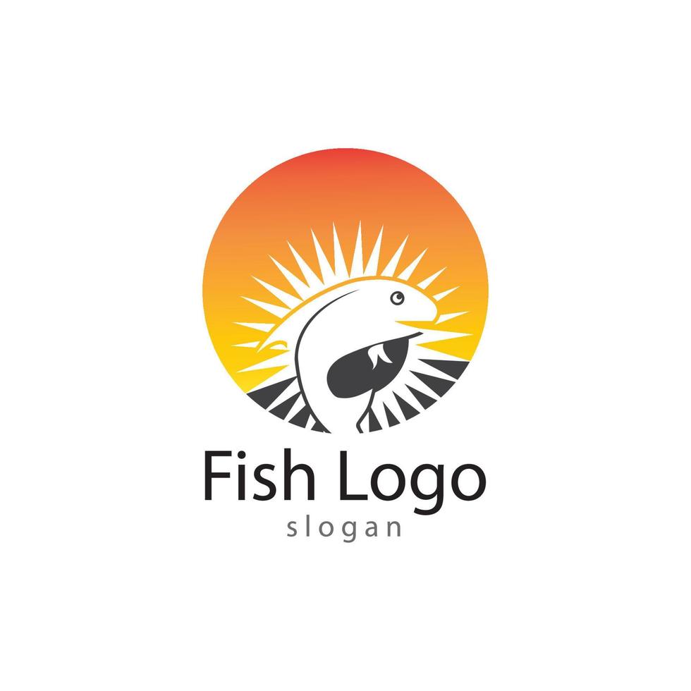 Fish logo template. Creative vector symbol