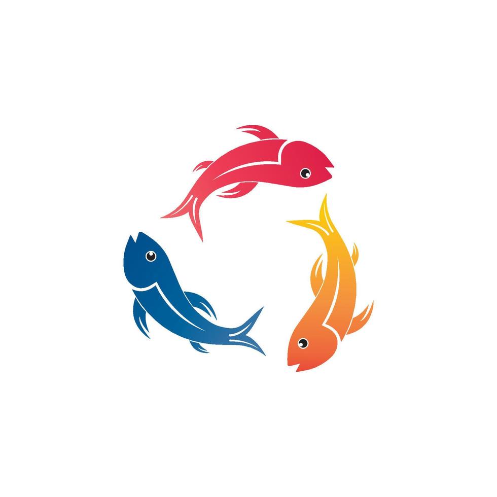 Fish logo template. Creative vector symbol
