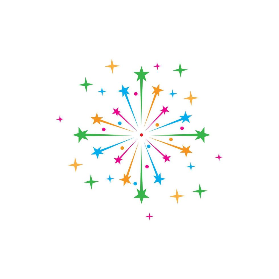 Firework vector icon illustration design template