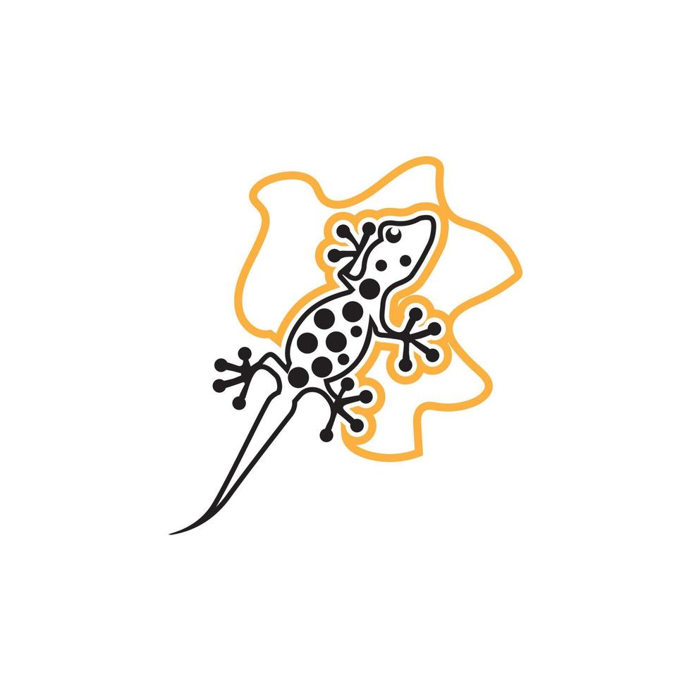 lagarto camaleón gecko animall logo y símbolo vector ilustración