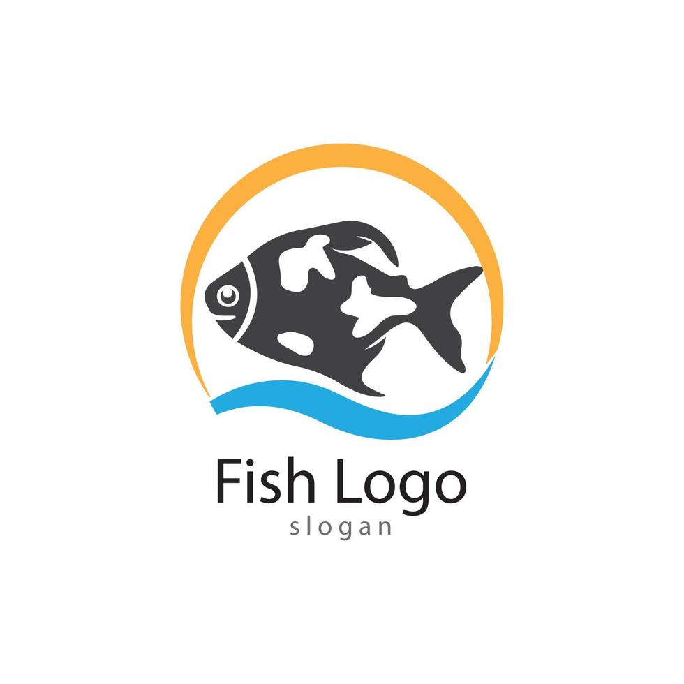 Fish logo template. Creative vector symbol