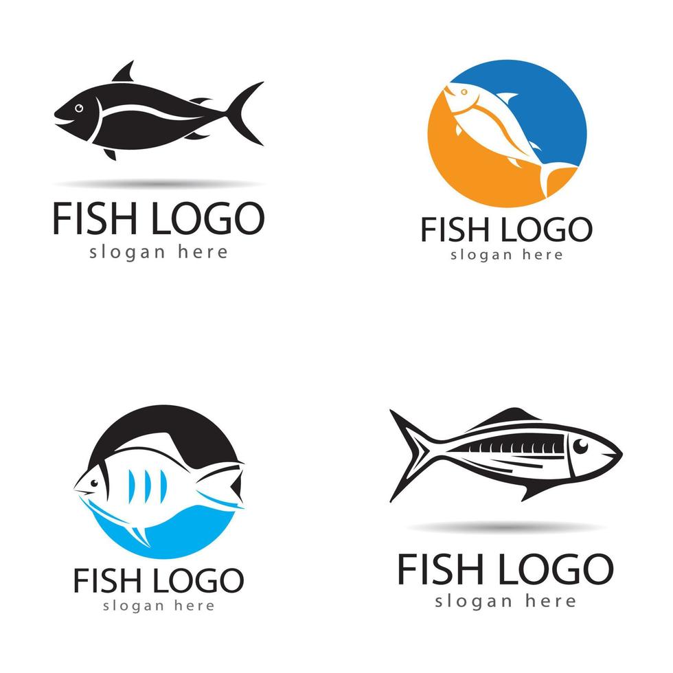 Fish logo template. Creative vector symbol