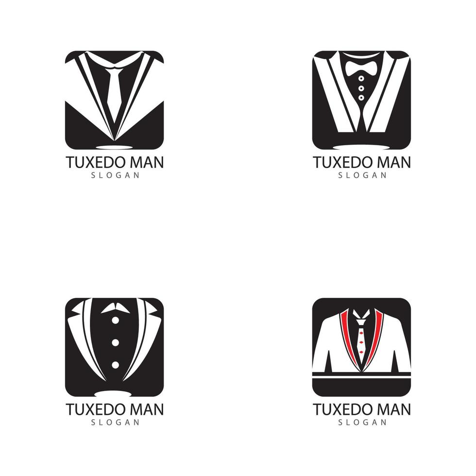 Tuxedo man logo design vector template