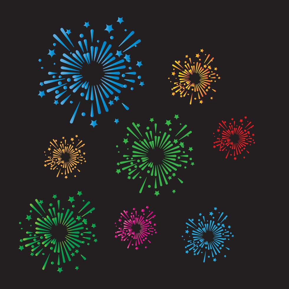 Firework vector icon illustration design template