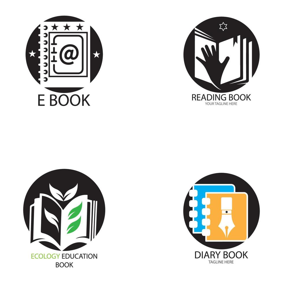 Book Education Logo Template vector illustration design