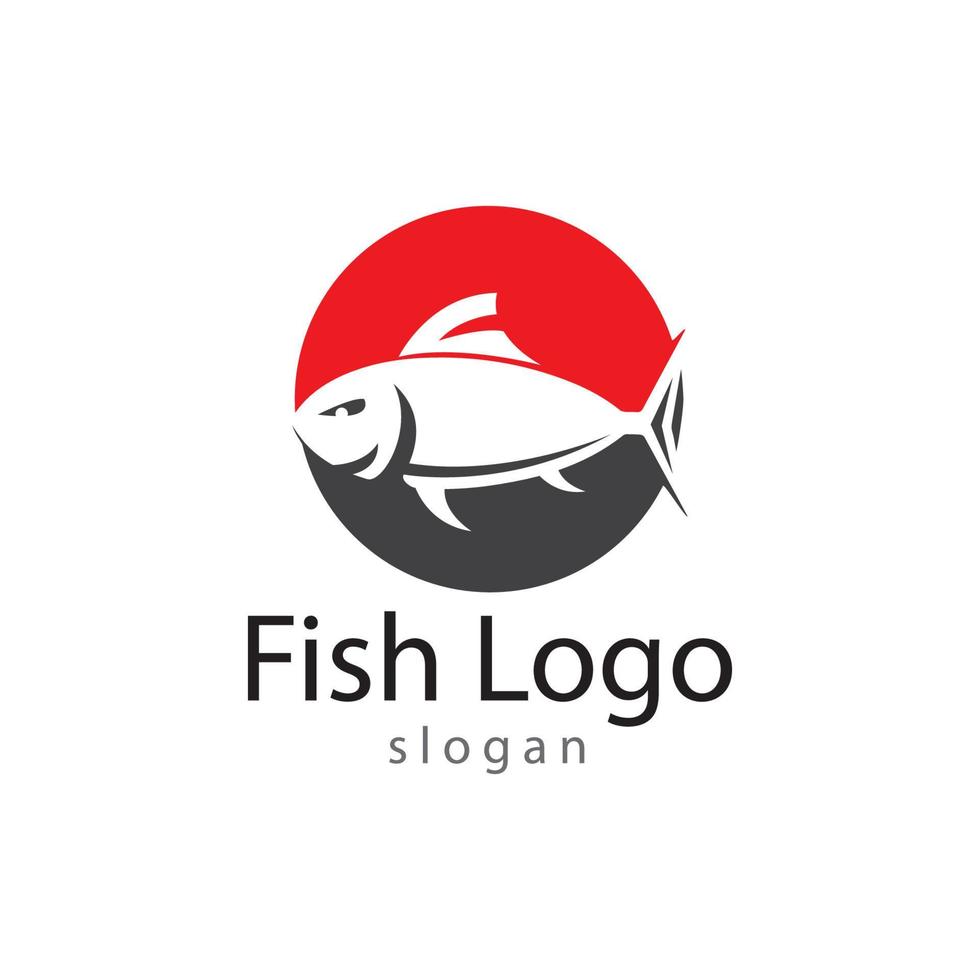 Fish logo template. Creative vector symbol