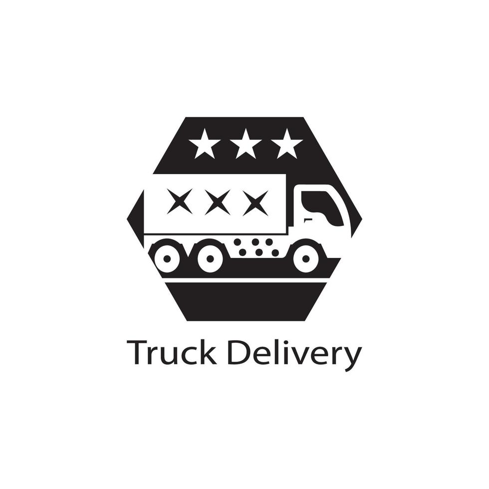 plantilla de vector de ilustración de icono de camión