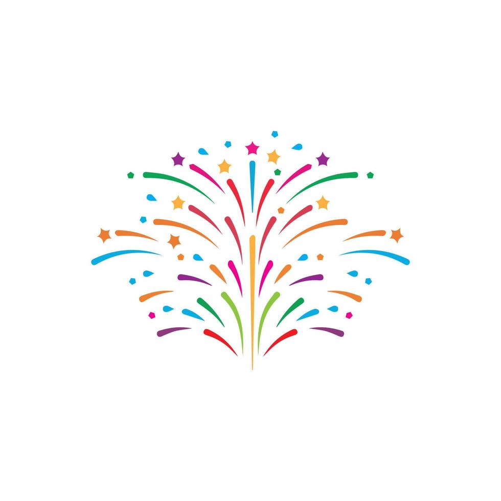Firework vector icon illustration design template