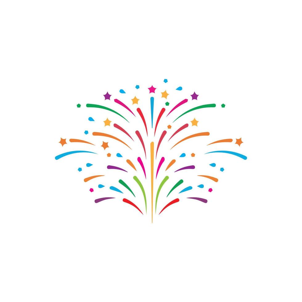 Firework vector icon illustration design template