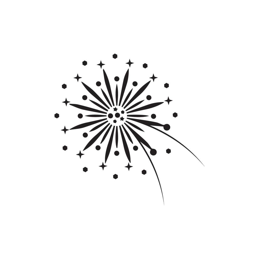 Firework vector icon illustration design template