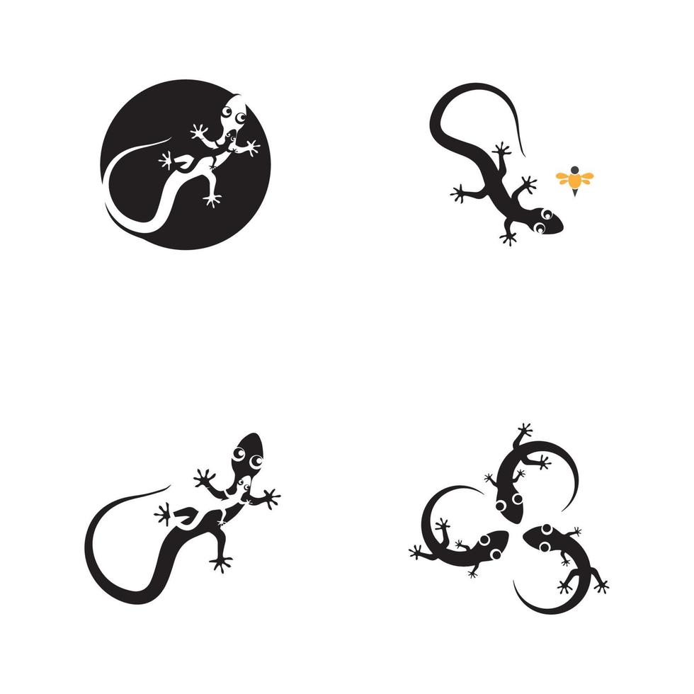 Lizard Chameleon Gecko animall logo and symbol vector illustration