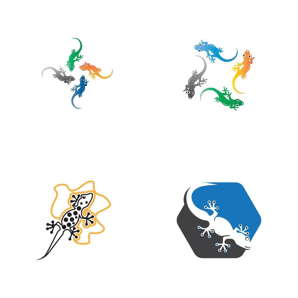 Lizard Chameleon Gecko animall logo and symbol vector illustration