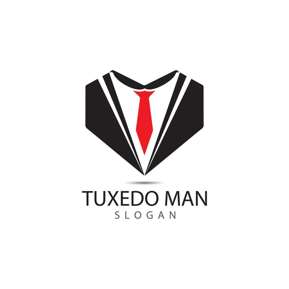 Tuxedo man logo design vector template