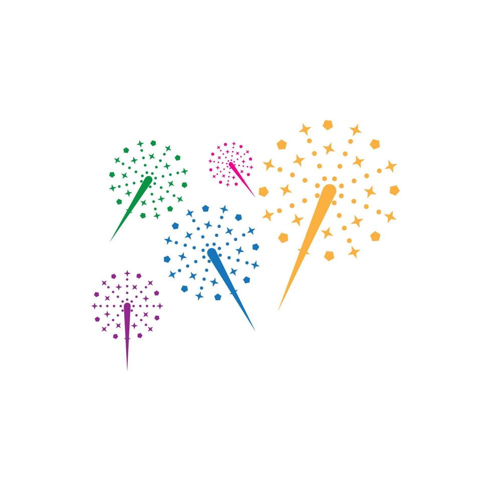 Firework vector icon illustration design template