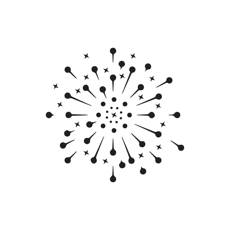 Firework vector icon illustration design template