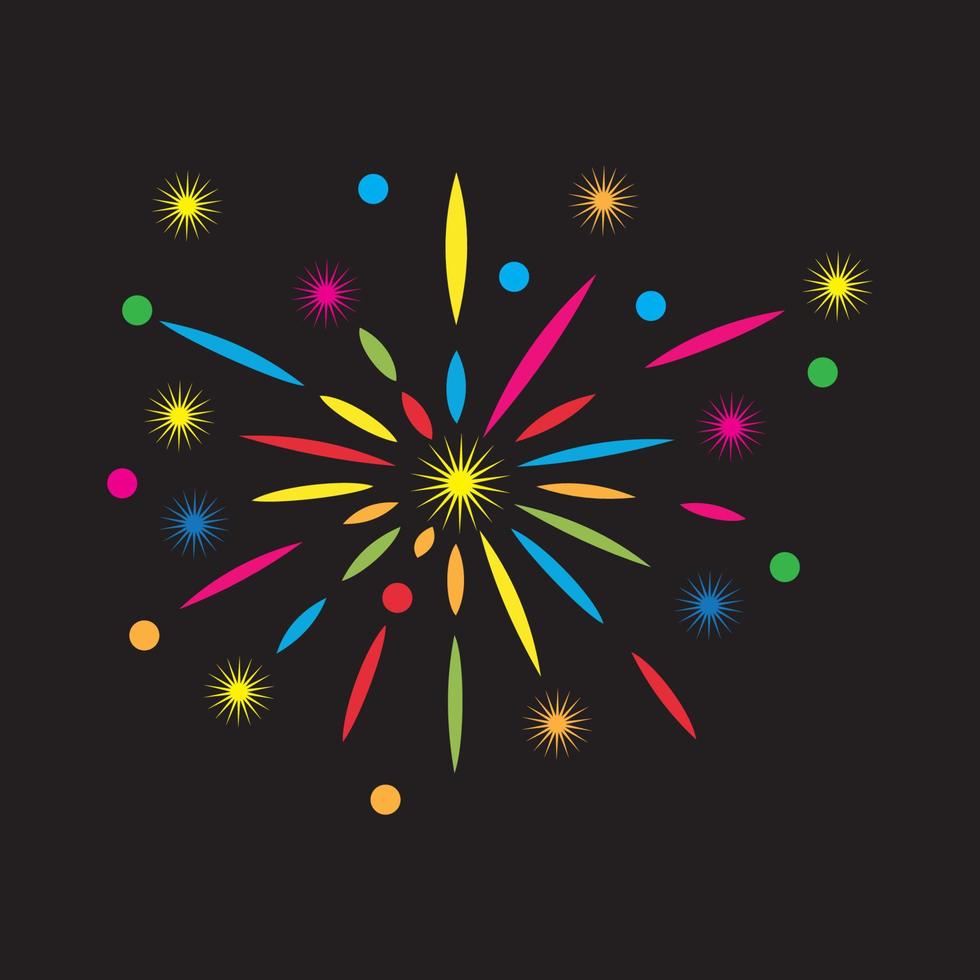 Firework vector icon illustration design template