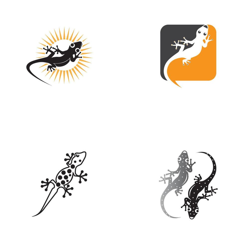 Lizard Chameleon Gecko animall logo and symbol vector illustration