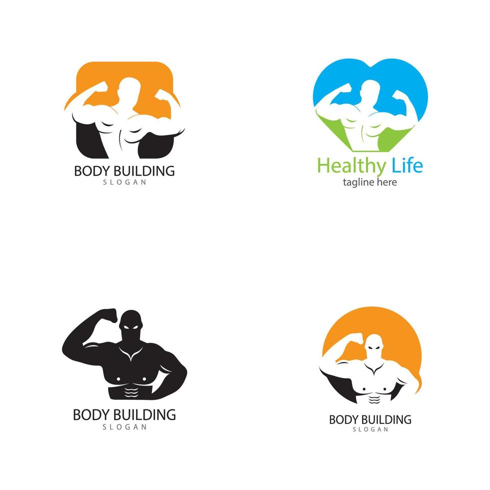 objetos vectoriales e iconos para la etiqueta deportiva insignia de gimnasio diseño de logotipo de fitness vector