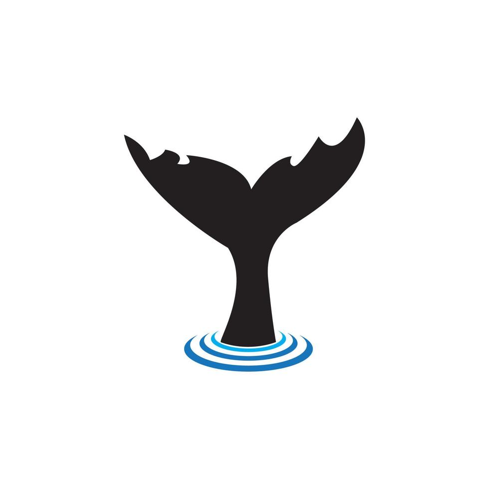 Whale tail icon vector illustration