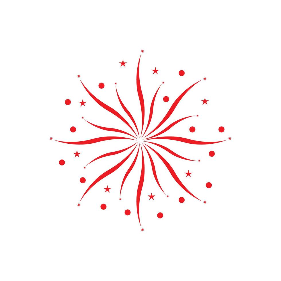 Firework vector icon illustration design template