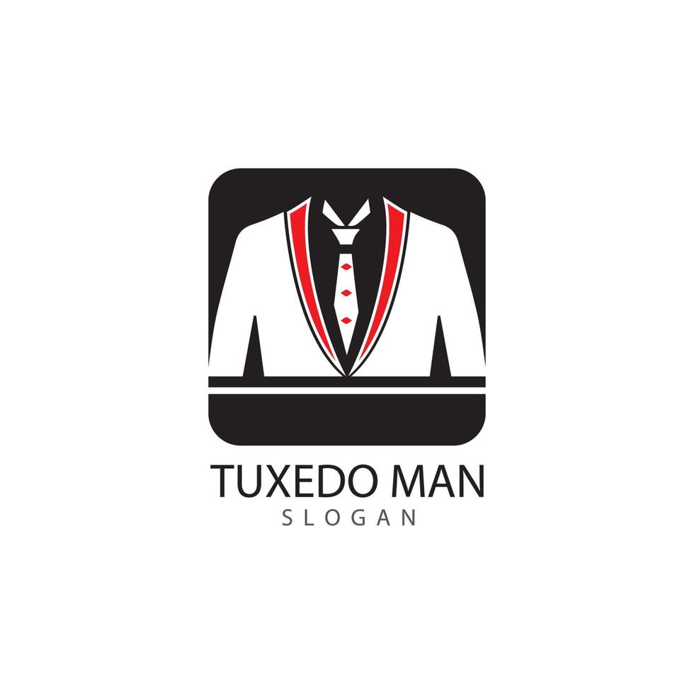 Tuxedo man logo design vector template