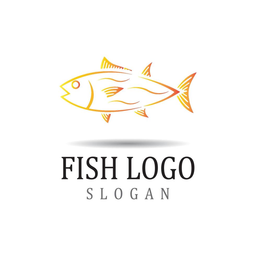 Fish logo template. Creative vector symbol