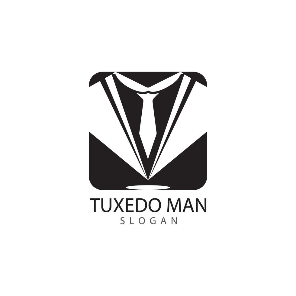 Tuxedo man logo design vector template