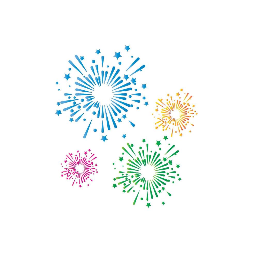 Firework vector icon illustration design template