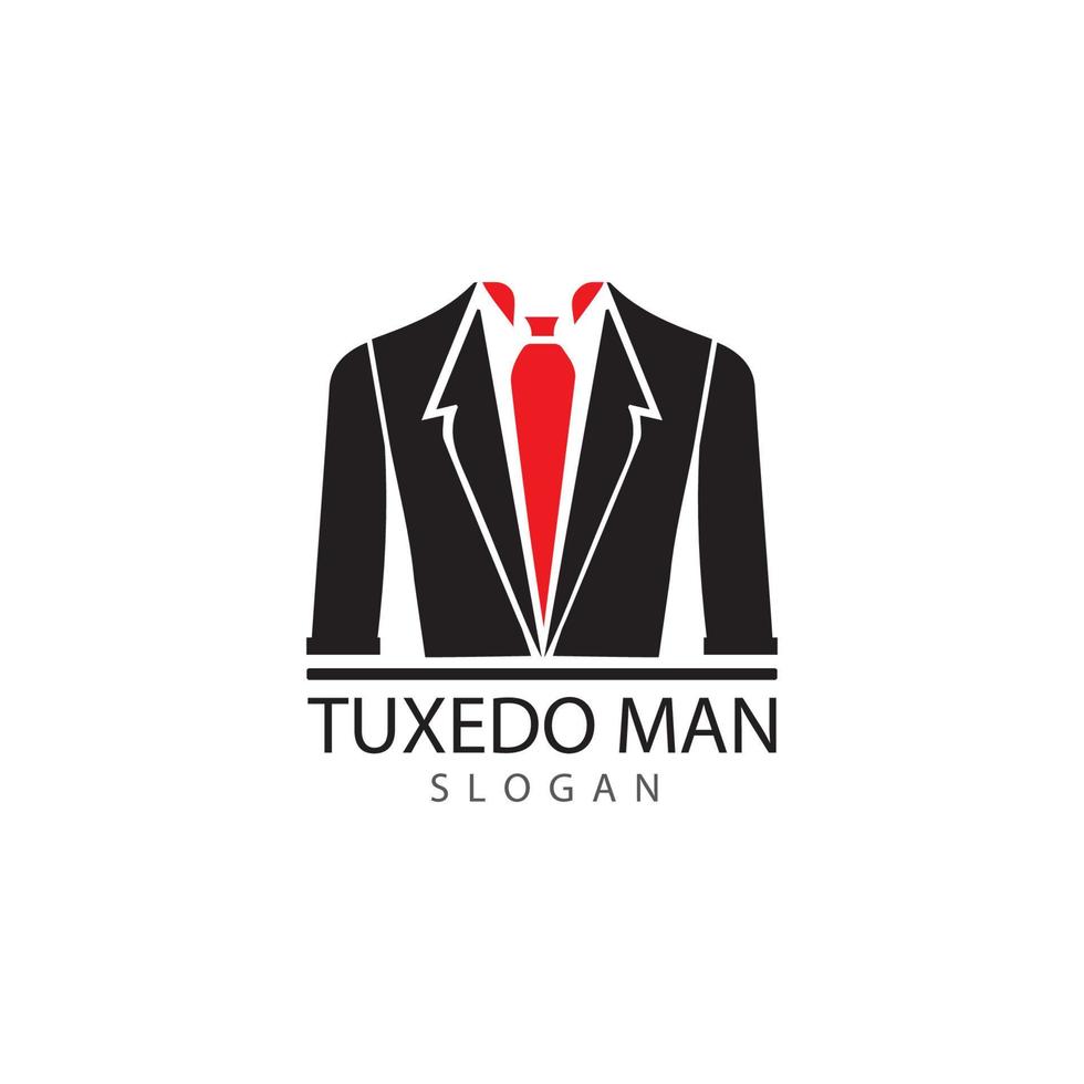 Tuxedo man logo design vector template